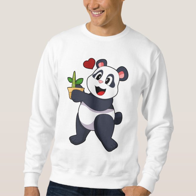 Moletom Panda com Flor Bamboo (Frente)
