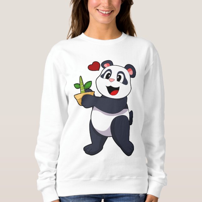 Moletom Panda com Flor Bamboo (Frente)