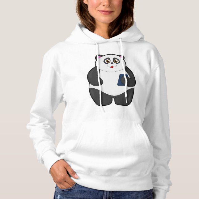 Moletom Panda com telefone celular (Frente)