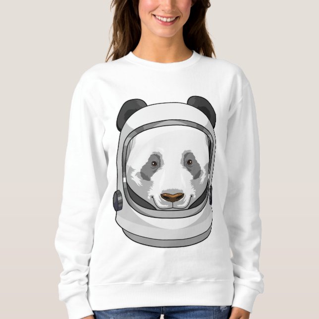 Moletom Panda como astronauta com Helmet (Frente)