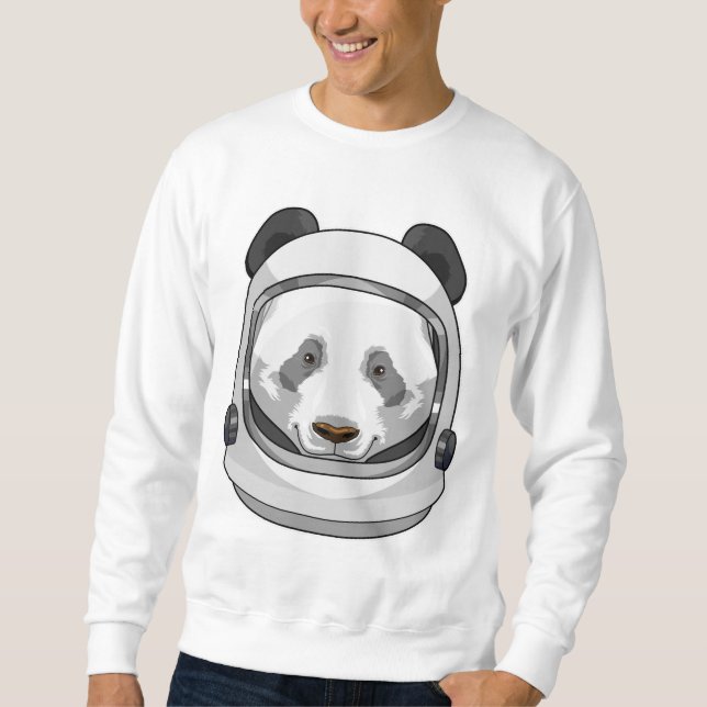 Moletom Panda como astronauta com Helmet (Frente)