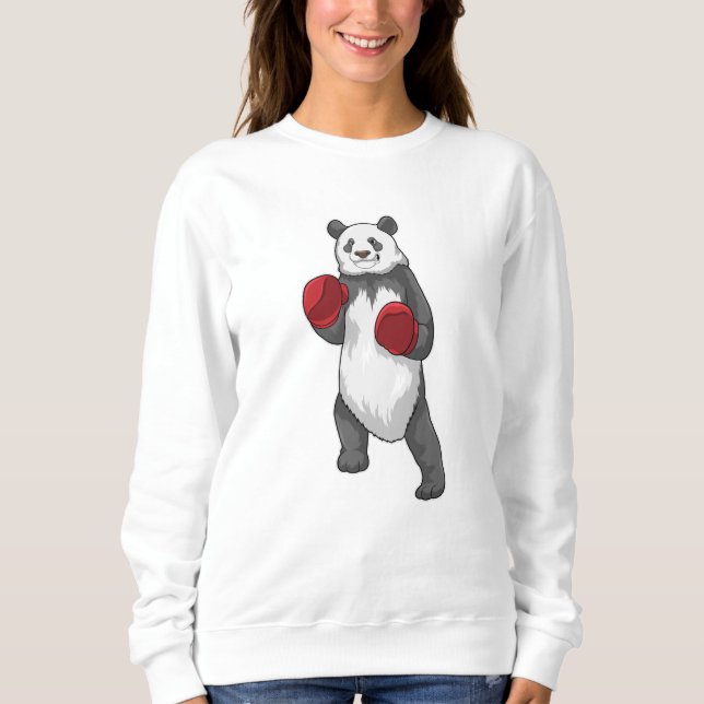 Moletom Panda como Boxer com luvas "in a box" (Frente)