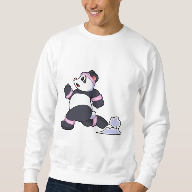 Moletom Panda como corredor na corrida (Frente)