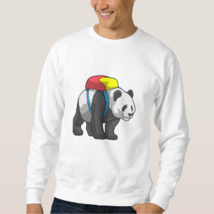 Moletom Panda como Mochileiro