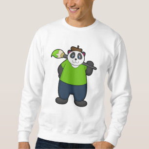 Moletom Panda como Pintor com Pincel