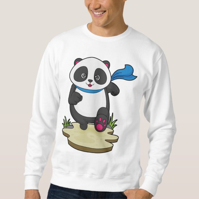 Moletom Panda como Runner com Scarf (Frente)