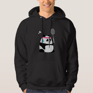 Moletom Panda de badminton exausto engraçado fofo
