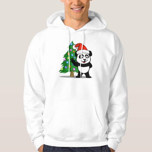 Moletom Panda do papai noel (camisas leves) (Frente)