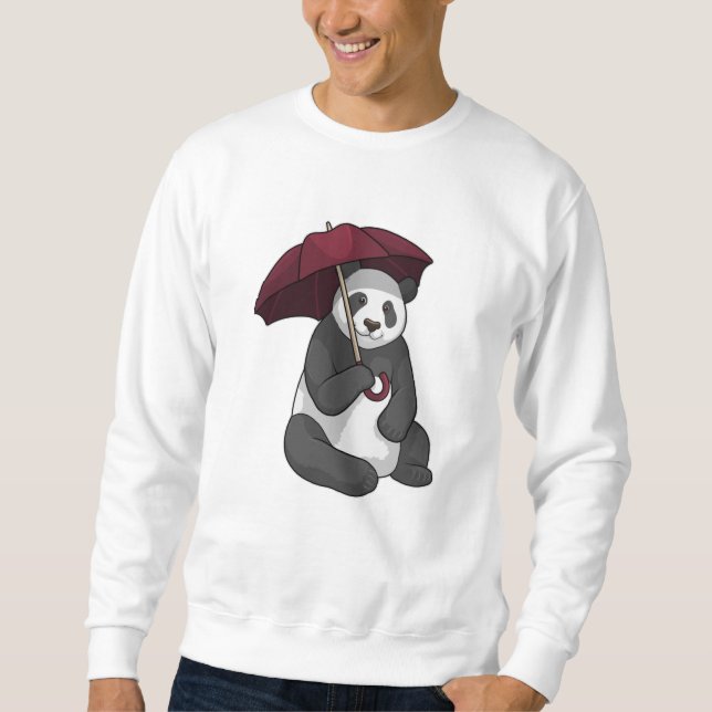 Moletom Panda em Chuva com Guarda-chuvas (Frente)