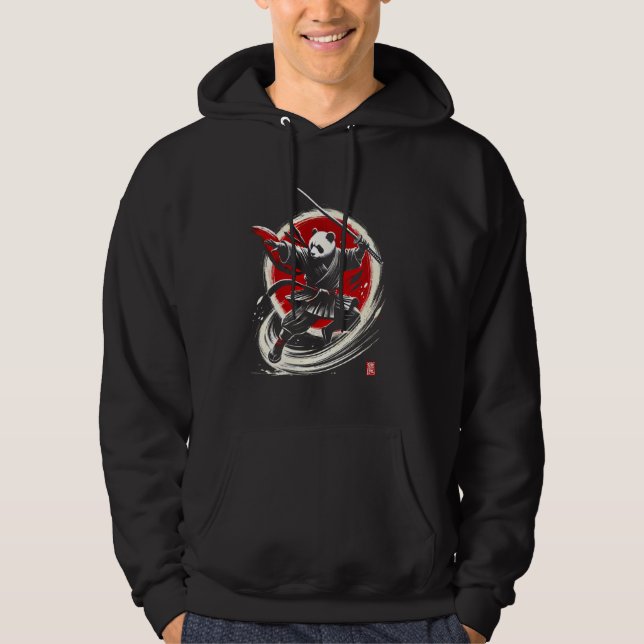 Moletom Panda Japonês Ninja Samurai Warrior Japão Men Ware (Frente)