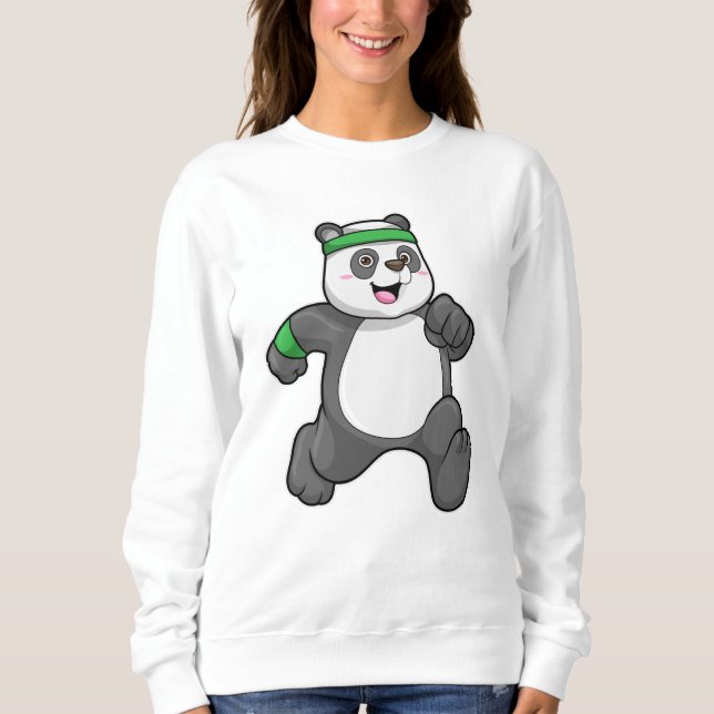 Moletom Panda na Corrida com banda larga (Frente)