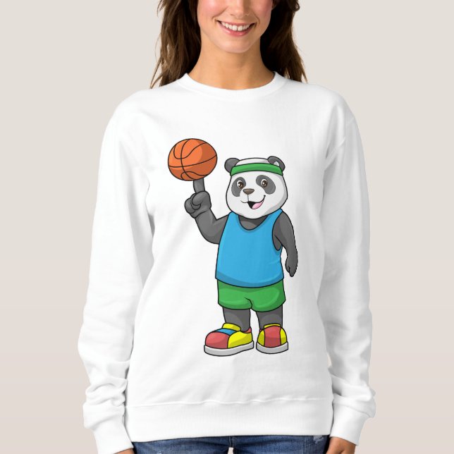 Moletom Panda no Esporte com Basquete (Frente)