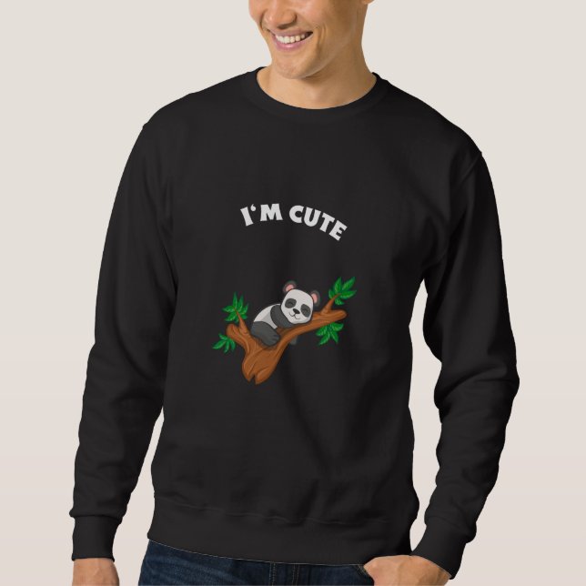 Moletom Panda Relaxing - Eu sou bonito (Frente)