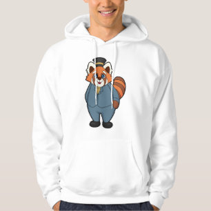 Moletom Panda Vermelho como Noivo com Chapéu