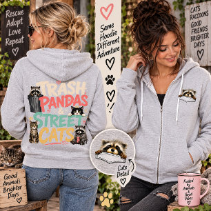 Moletom Pandas Trash e Gatos de Rua Humor de Guaxinim Engr