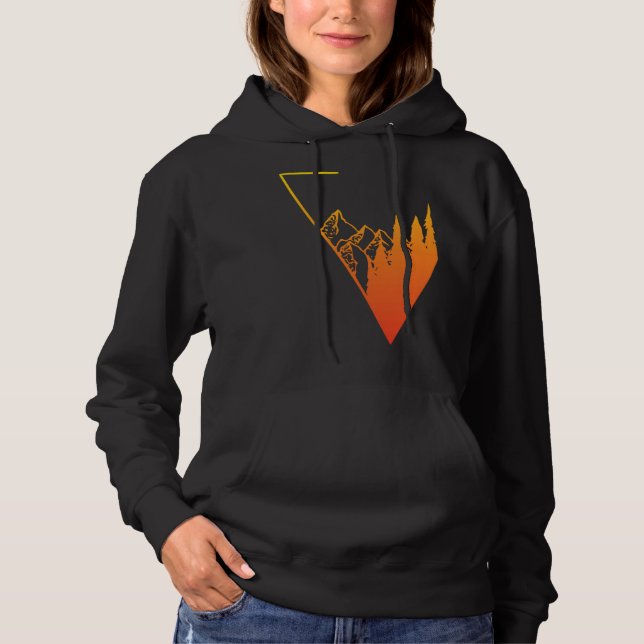 Moletom Panorama da montanha Emblem e floresta moda fácil (Frente)