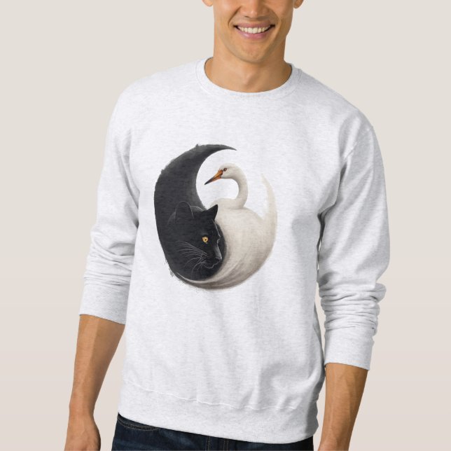 Moletom Panther e Crane Yin Yang Ink Art (Frente)