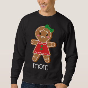 Moletom Pão de Gengibre Mamãe Pijama de Natal para Fam