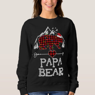 Moletom Papá Bear Shirt, Xadrez de Buffalo Vermelho Papa B