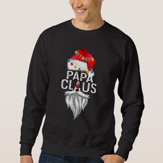 Moletom Papa Claus  Christmas Family Matching Pajamas Papa (Frente)