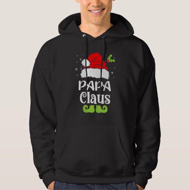 Moletom Papa Claus Santa  Christmas Matching Family Xmas (Frente)