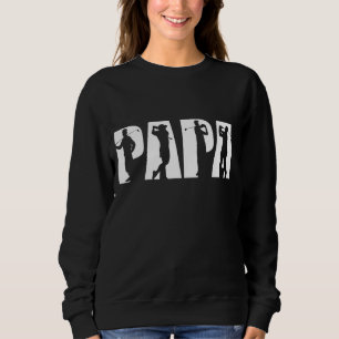 Moletom Papa Golf Silhout Pai de Golfe Padre Golfer App