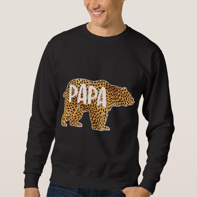 Moletom Papa Urso Cheetah Leopard Imprima Pai Padre Gi (Frente)