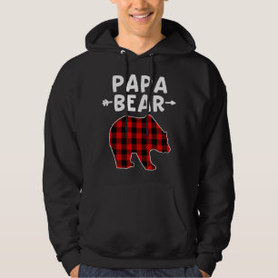 Moletom Papa Urso Negro E Urso Xadrez Vermelho Vovô Christ