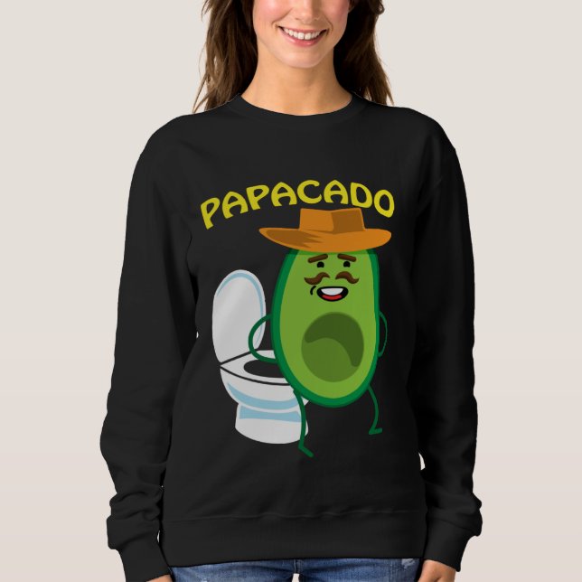 Moletom Papacado Naughty Dad Avocado Papa Toilet Relief (Frente)