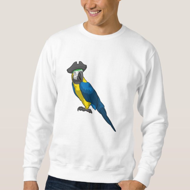 Moletom Papagaio como Pirata com Chapéu (Frente)