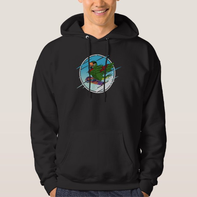 Moletom Papagaio de Snowboard Dabbing I Arara de Hahn (Frente)
