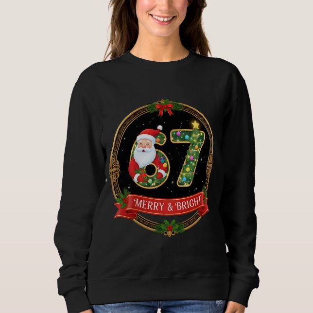 Moletom Papai Noel Alegre & Brilhante Seis Sete Natal Meme (Frente)