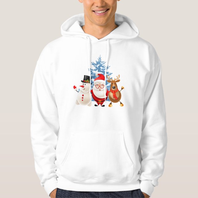 Moletom Papai Noel, Boneco de Neve e Trío de Rena Fofo – F (Frente)
