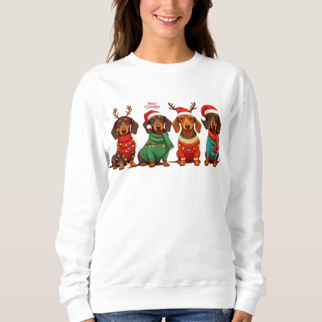 Moletom Papai Noel Dachshund (Frente)