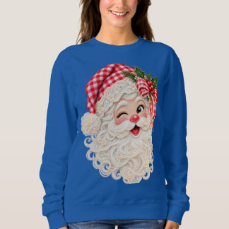 Moletom Papai Noel de Renda Personalizado Natalino, Feliz