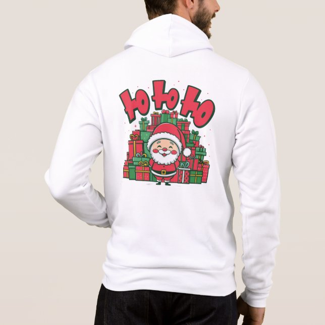 Moletom Papai Noel Desenho Animado Alegre Natal (Verso)