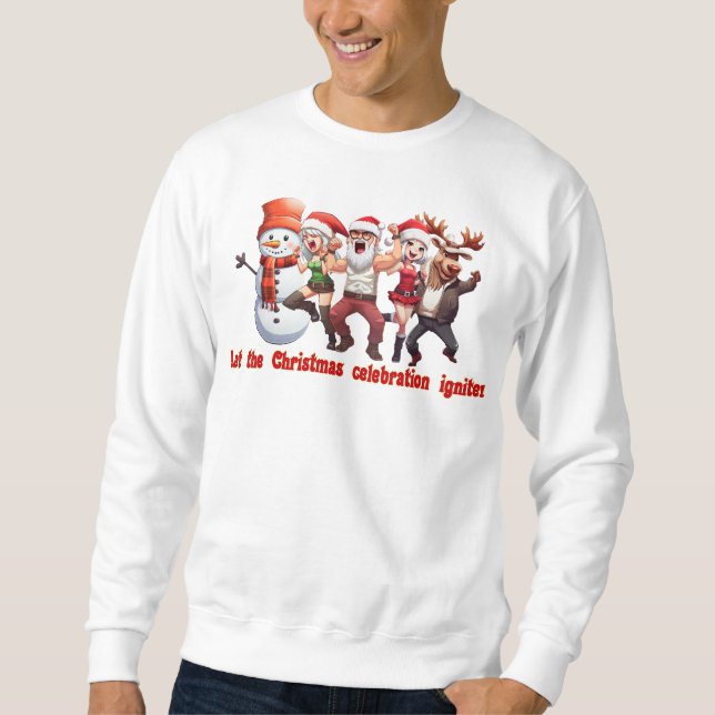 Moletom Papai Noel e Amigos (Frente)