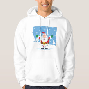 Moletom Papai Noel em Cena de Inverno Nevado