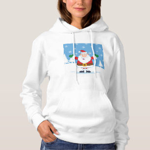 Moletom Papai Noel em Cena de Inverno Nevado