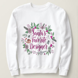 Moletom Papai noel favorito de costura de Natal