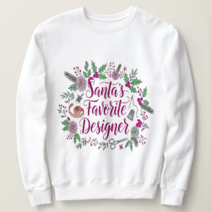 Moletom Papai noel favorito de costura de Natal