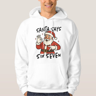 Moletom Papai Noel Fazendo 67 Papai Noel 67 Mãos Natal Eng