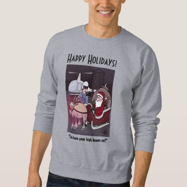 Moletom Papai Noel ganha um doce básico para homens (Frente)