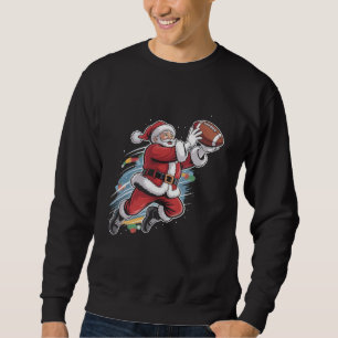 Moletom Papai Noel Jogando Futebol Americano Natal