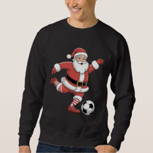 Moletom Papai Noel Jogando Futebol Natal Esportes