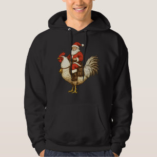 Moletom Papai Noel montado num galo