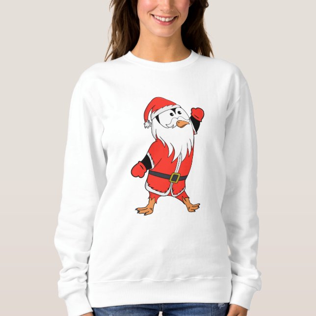 Moletom Papai Noel Pinguim Pronta para o Natal (Frente)