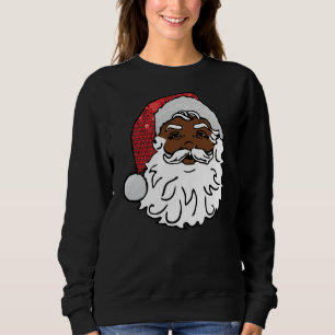 Moletom Papai Noel preto sequined