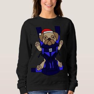 Moletom Papai noel Pug Engraçado Cachorro Engraçado Mãe Pa