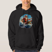 Papai Noel surfando ondas de destruição Hoodie